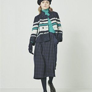 HIGH USE MEANDER Wool Blend Skirt US 8 or 44